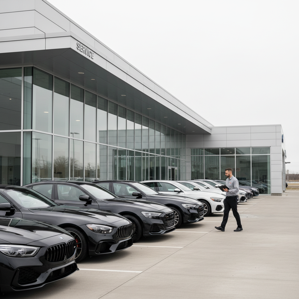 Prestige vehicles at franchised dealer service centre